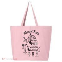 Man of faith put on the full armor of god christian 25L Jumbo Tote