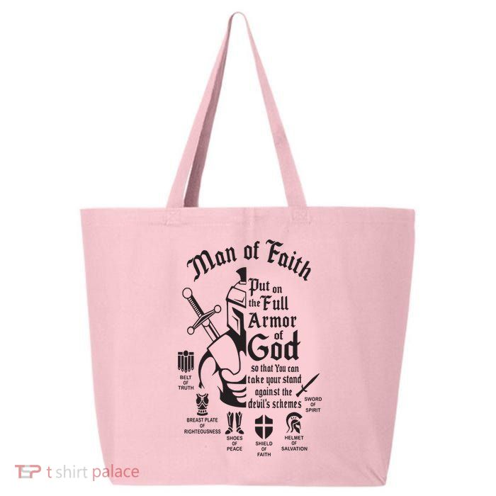 Man of faith put on the full armor of god christian 25L Jumbo Tote