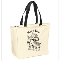 Man of faith put on the full armor of god christian Zip Tote Bag