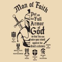 Man of faith put on the full armor of god christian Zip Tote Bag