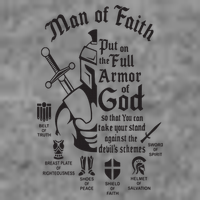Man of faith put on the full armor of god christian Sustainable Beanie