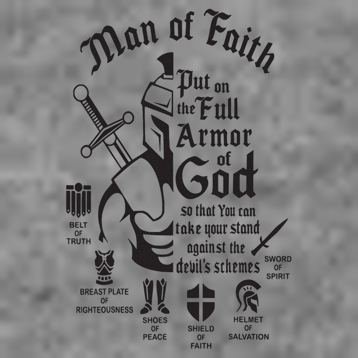 Man of faith put on the full armor of god christian Sustainable Beanie
