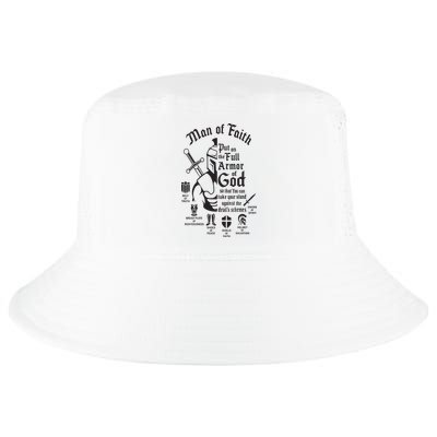 Man of faith put on the full armor of god christian Cool Comfort Performance Bucket Hat