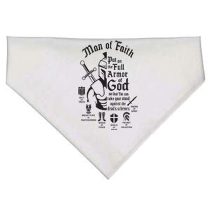 Man of faith put on the full armor of god christian USA-Made Doggie Bandana