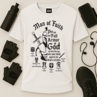 Man of faith put on the full armor of god christian Performance Shirt