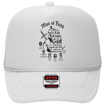 Man of faith put on the full armor of god christian Trucker Hat