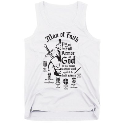 Man of faith put on the full armor of god christian Tank Top