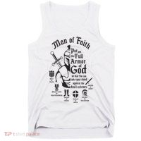 Man of faith put on the full armor of god christian Tank Top