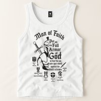 Man of faith put on the full armor of god christian Tank Top