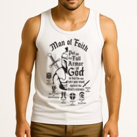Man of faith put on the full armor of god christian Tank Top