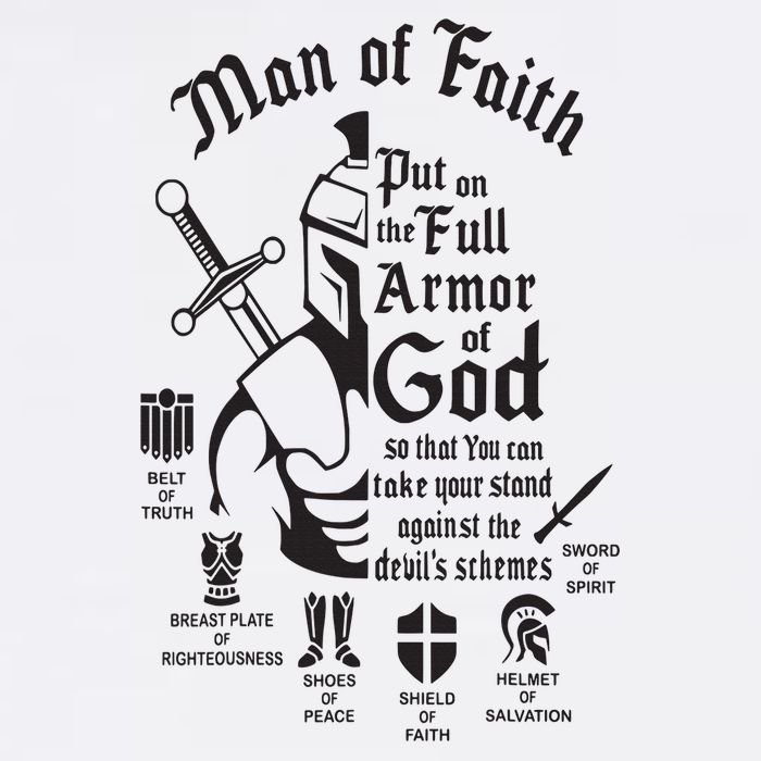 Man of faith put on the full armor of god christian Wool Snapback Cap