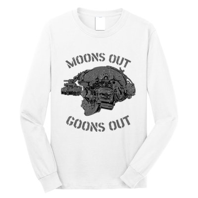 MoonS Out Goons Out Skull Helmet Nvgs Nsw Swcc Dbg Pin Long Sleeve Shirt