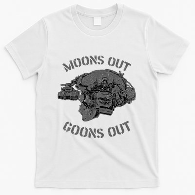 MoonS Out Goons Out Skull Helmet Nvgs Nsw Swcc Dbg Pin T-Shirt