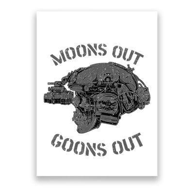 MoonS Out Goons Out Skull Helmet Nvgs Nsw Swcc Dbg Pin Poster