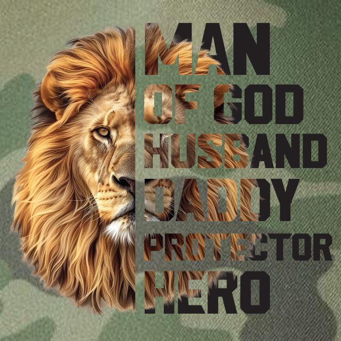 Man Of God Husband Daddy Protector Hero Dad Lion Father's Day Legacy Tie Dye Trucker Hat