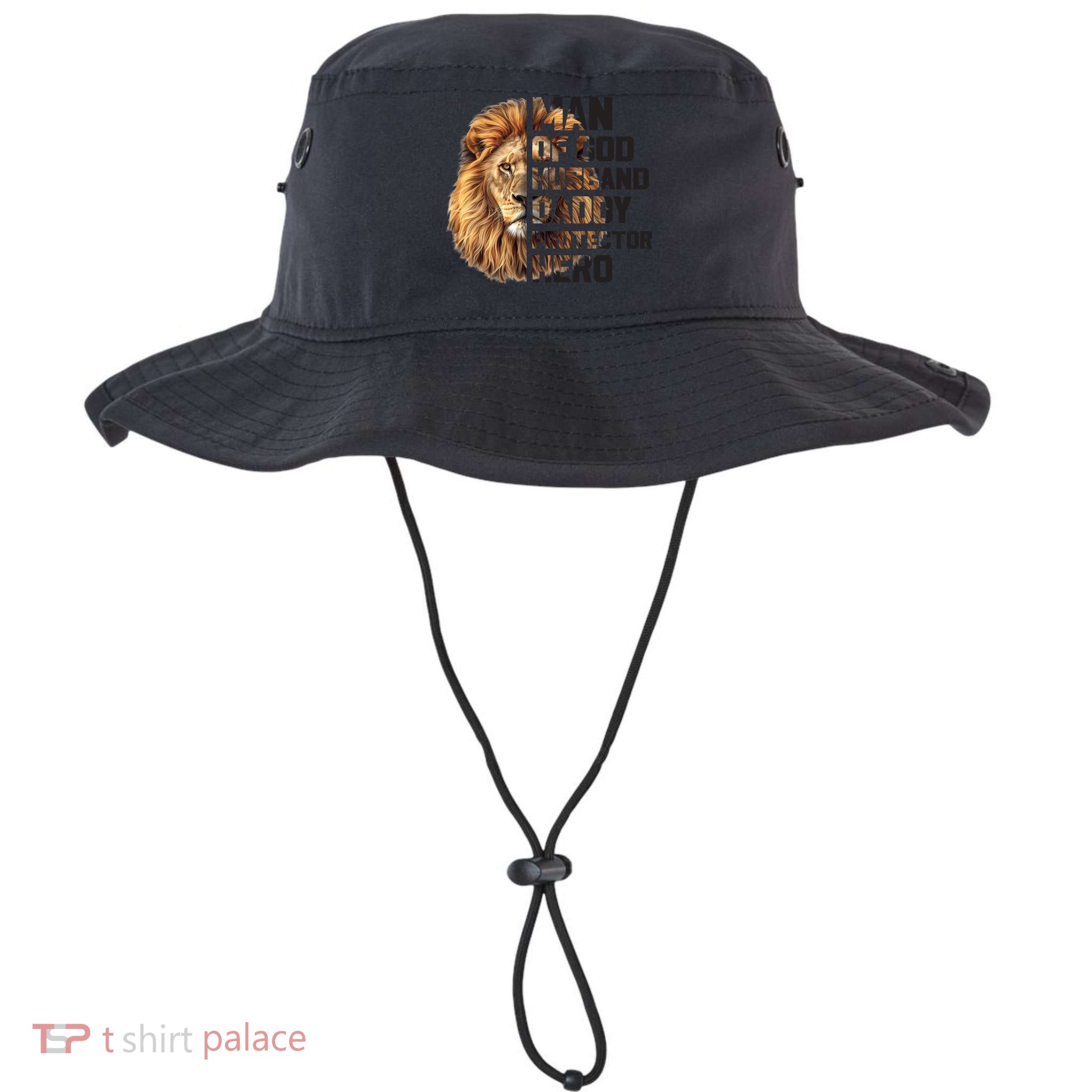 Man Of God Husband Daddy Protector Hero Dad Lion Father's Day Bucket Hat