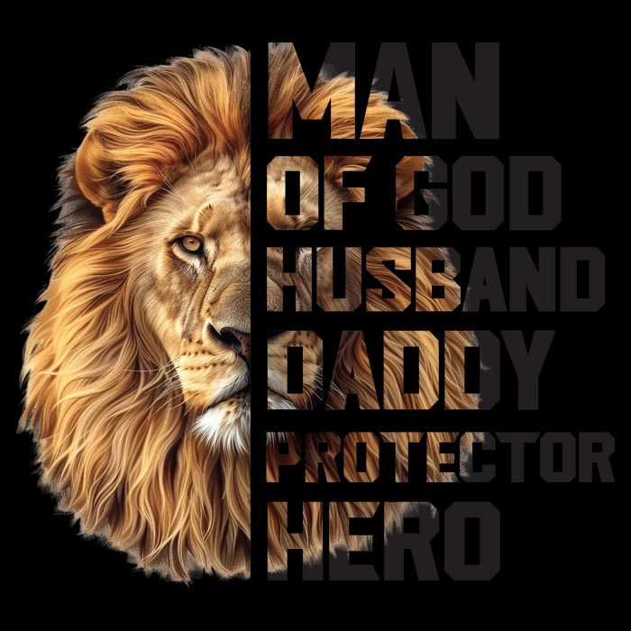 Man Of God Husband Daddy Protector Hero Dad Lion Father's Day Mug