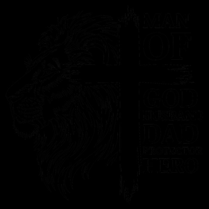Man Of God Husband Daddy Protector Hero Dad Lion Jesus Cross Mug