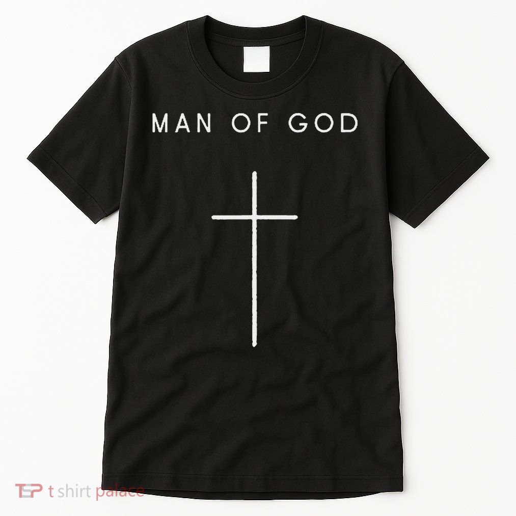 Man Of God Cross Minimalist Christian Religious Jesus Tall T-Shirt