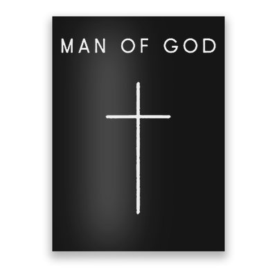 Man Of God Cross Minimalist Christian Religious Jesus Poster