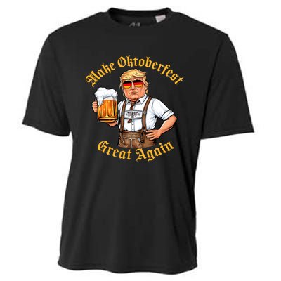 Make Oktoberfest Great Again Funny Trump Drink Beer Prost Cooling Performance Crew T-Shirt