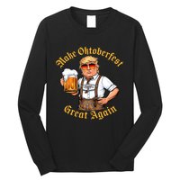 Make Oktoberfest Great Again Funny Trump Drink Beer Prost Long Sleeve Shirt