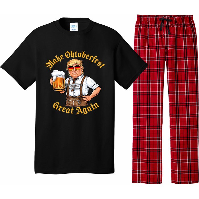 Make Oktoberfest Great Again Funny Trump Drink Beer Prost Pajama Set