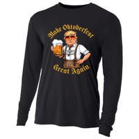 Make Oktoberfest Great Again Funny Trump Drink Beer Prost Cooling Performance Long Sleeve Crew