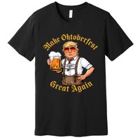 Make Oktoberfest Great Again Funny Trump Drink Beer Prost Premium T-Shirt