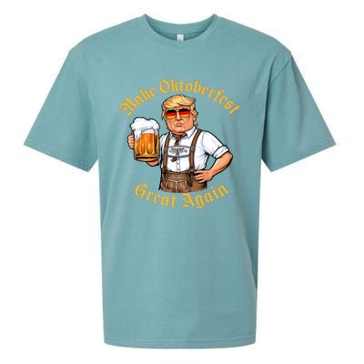 Make Oktoberfest Great Again Funny Trump Drink Beer Prost Sueded Cloud Jersey T-Shirt