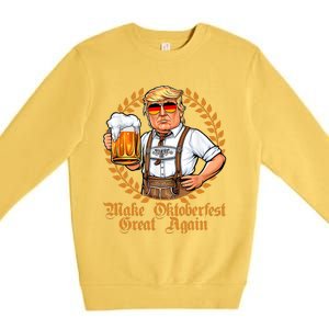 Make Oktoberfest Great Again Beerfest Wurstfest Funny Premium Crewneck Sweatshirt