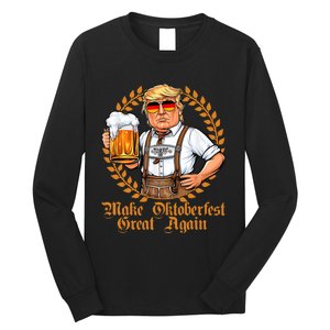 Make Oktoberfest Great Again Beerfest Wurstfest Funny Long Sleeve Shirt