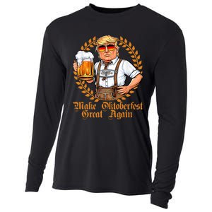 Make Oktoberfest Great Again Beerfest Wurstfest Funny Cooling Performance Long Sleeve Crew