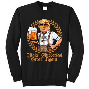 Make Oktoberfest Great Again Beerfest Wurstfest Funny Tall Sweatshirt