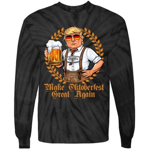 Make Oktoberfest Great Again Beerfest Wurstfest Funny Tie-Dye Long Sleeve Shirt