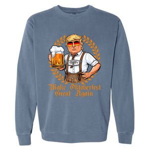 Make Oktoberfest Great Again Beerfest Wurstfest Funny Garment-Dyed Sweatshirt