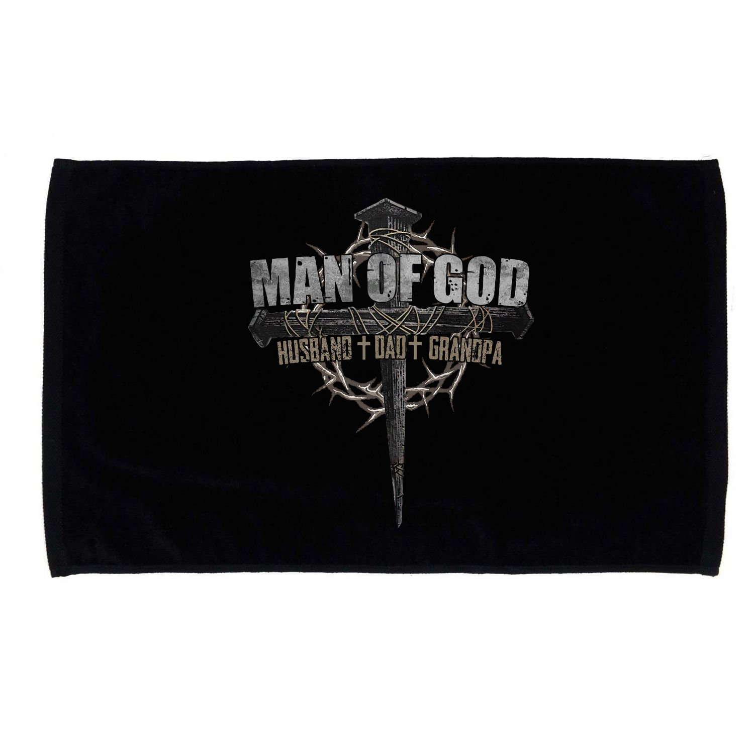 Man Of God Husband Dad Grandpa Microfiber Hand Towel