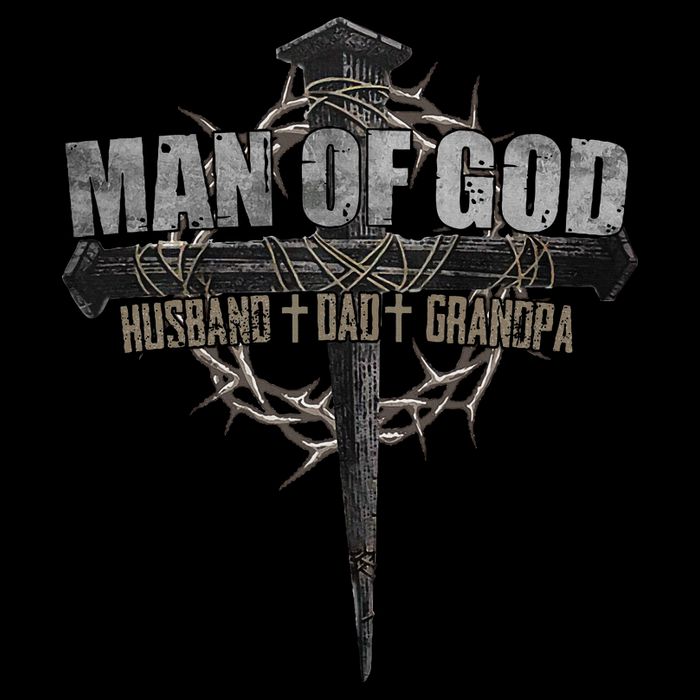 Man Of God Husband Dad Grandpa Women's Crop Top Tee