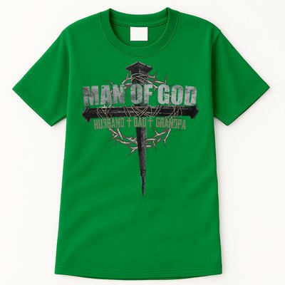 Man Of God Husband Dad Grandpa Tall T-Shirt