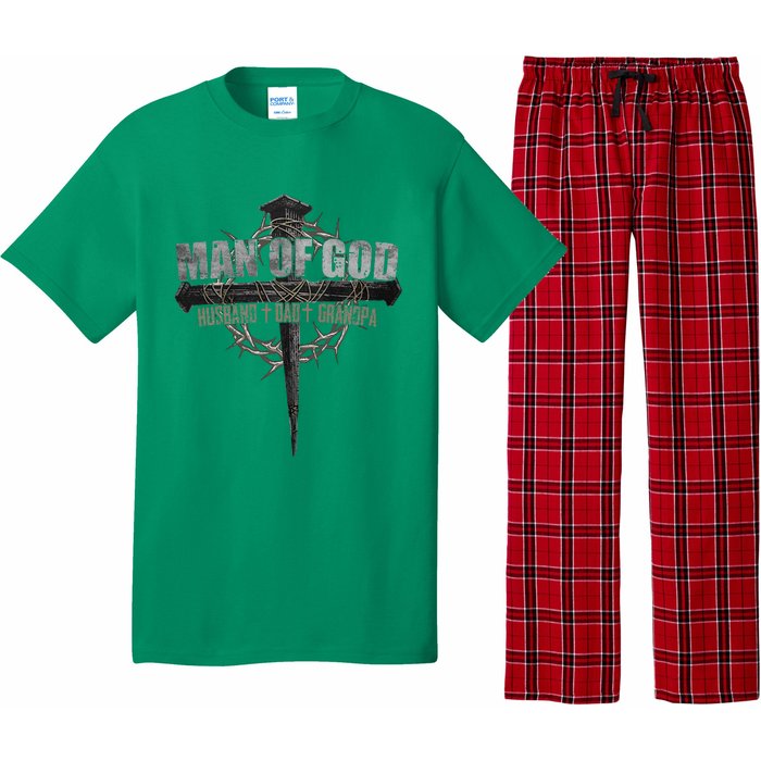 Man Of God Husband Dad Grandpa Pajama Set