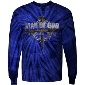 Man Of God Husband Dad Grandpa Tie-Dye Long Sleeve Shirt