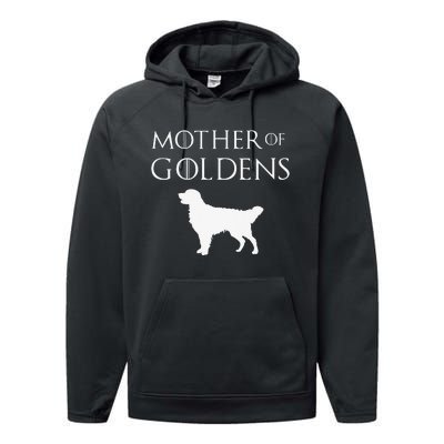 Mother of Goldens Golden Retriever Lover & Gift Performance Fleece Hoodie