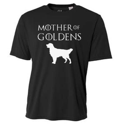 Mother of Goldens Golden Retriever Lover & Gift Cooling Performance Crew T-Shirt