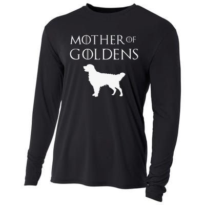 Mother of Goldens Golden Retriever Lover & Gift Cooling Performance Long Sleeve Crew