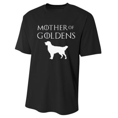 Mother of Goldens Golden Retriever Lover & Gift Performance Sprint T-Shirt