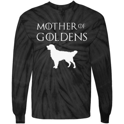 Mother of Goldens Golden Retriever Lover & Gift Tie-Dye Long Sleeve Shirt