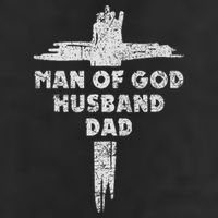 Man Of God Husband Dad Christian Faith Fathers Day Dad Gift 7 Panel Mesh Trucker Snapback Hat