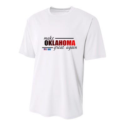 Make Oklahoma Great Again Youth Performance Sprint T-Shirt