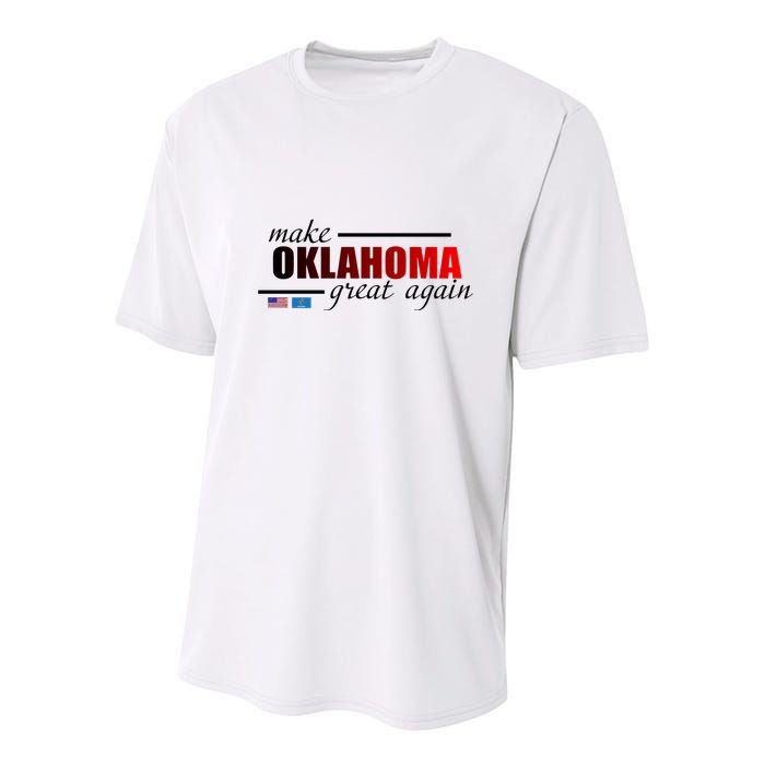 Make Oklahoma Great Again Youth Performance Sprint T-Shirt