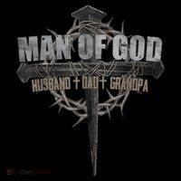 Man Of God Husband Dad Grandpa Cross Christian Sweatshirt